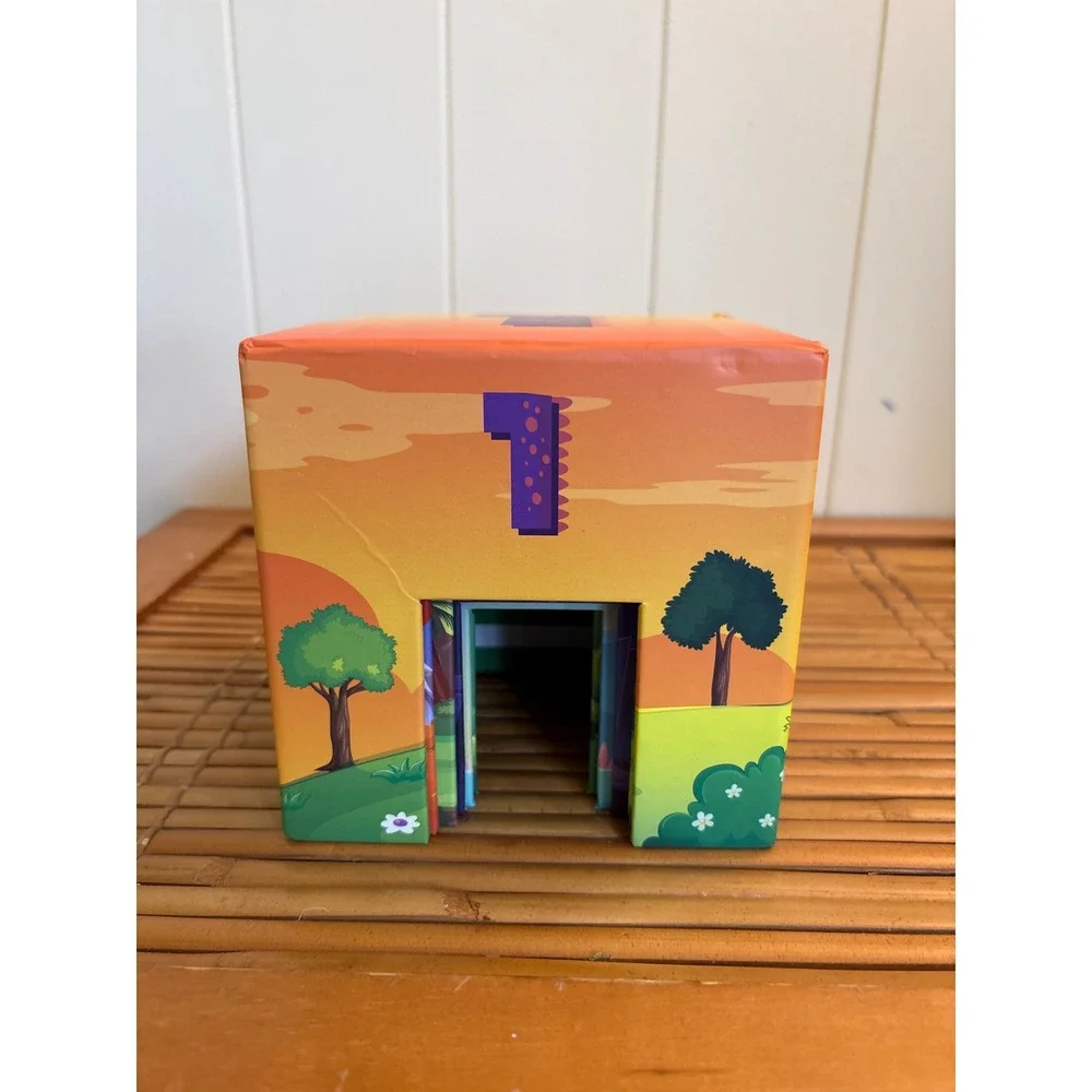 Dinosaur Numbered Nesting Stacking Blocks Set Educational Toy 6 Pieces